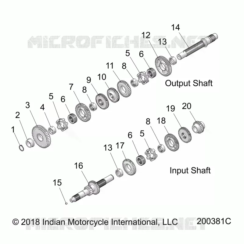 DRIVE TRAIN, INPUT/OUTPUT SHAFT ASM.