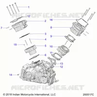 ENGINE, CYLINDER AND CYLINDER HEAD MNTG.