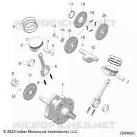 ENGINE, PISTON AND CRANKSHAFT