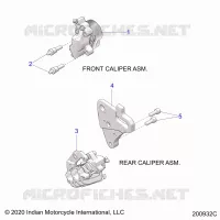 BRAKES, FRONT BRAKE CALIPERS AND REAR