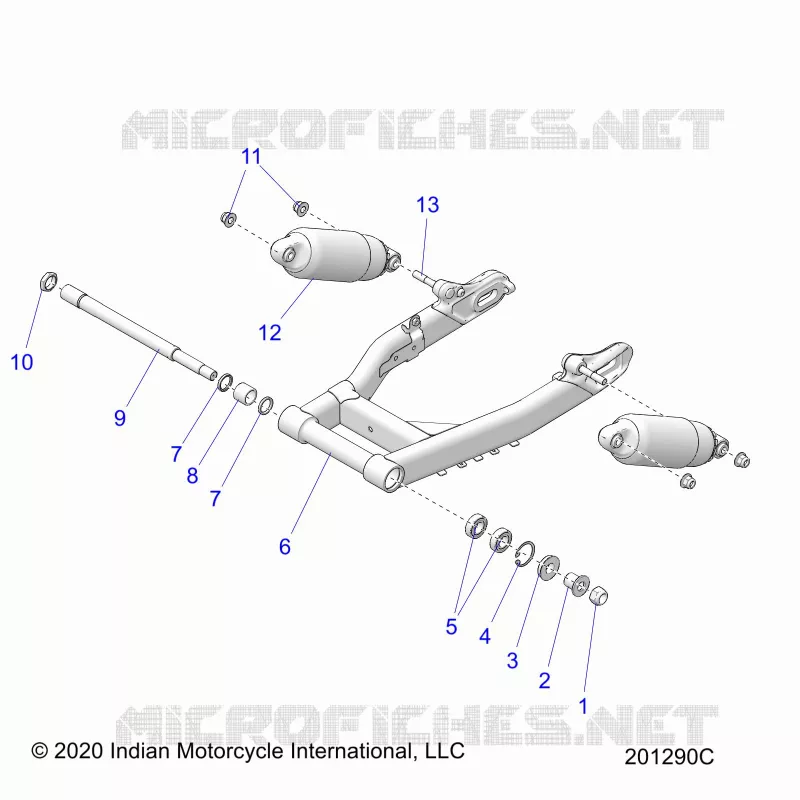 REAR SUSPENSION ASM., SWING ARM AND SHOCKS