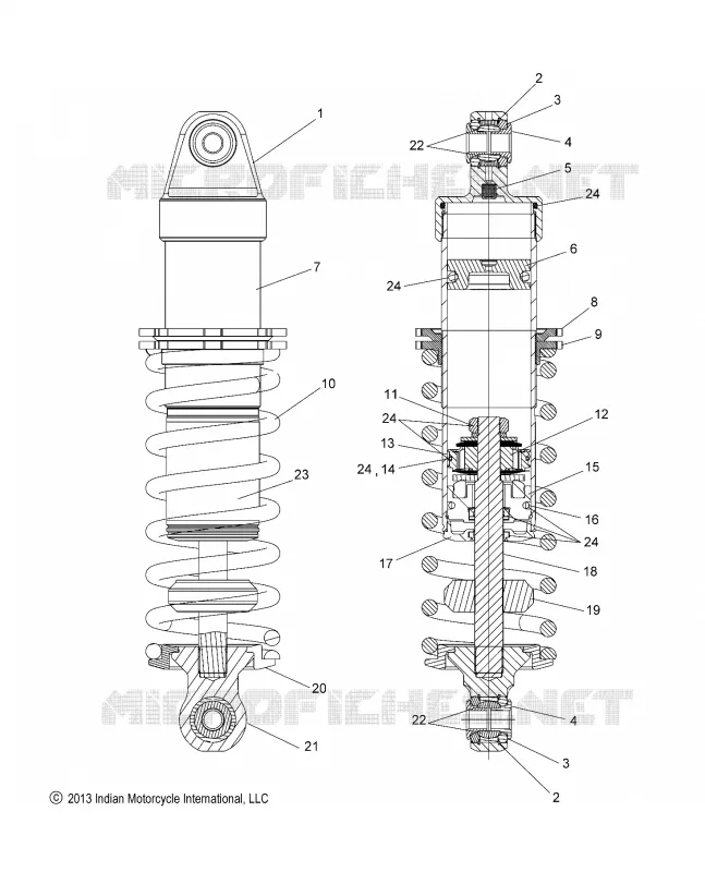 SHOCK ABSORBER, CHIEF CLASSIC/CHIEF VINTAGE