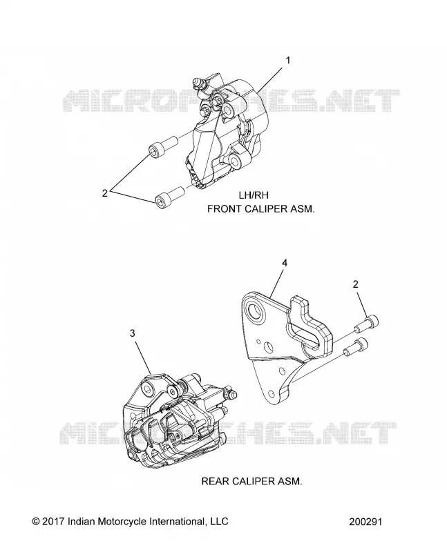 BRAKES, FRONT BRAKE CALIPERS AND REAR