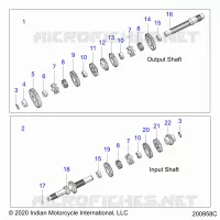 DRIVE TRAIN, INPUT/OUTPUT SHAFT ASM.