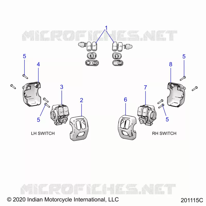ELECTRICAL, SWITCH CONTROLS, LH/RH