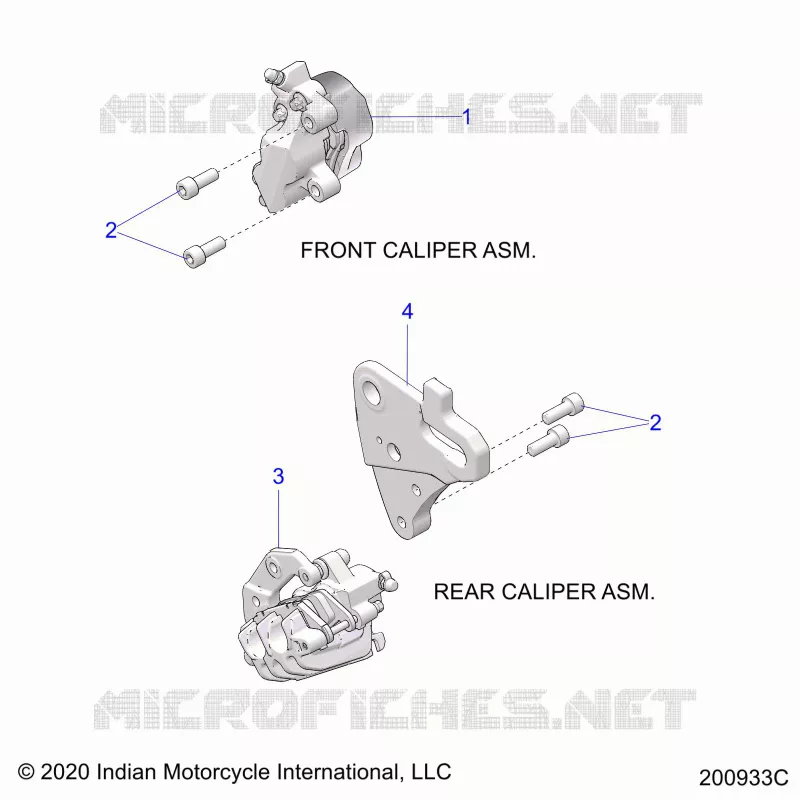 BRAKES, FRONT BRAKE CALIPERS AND REAR