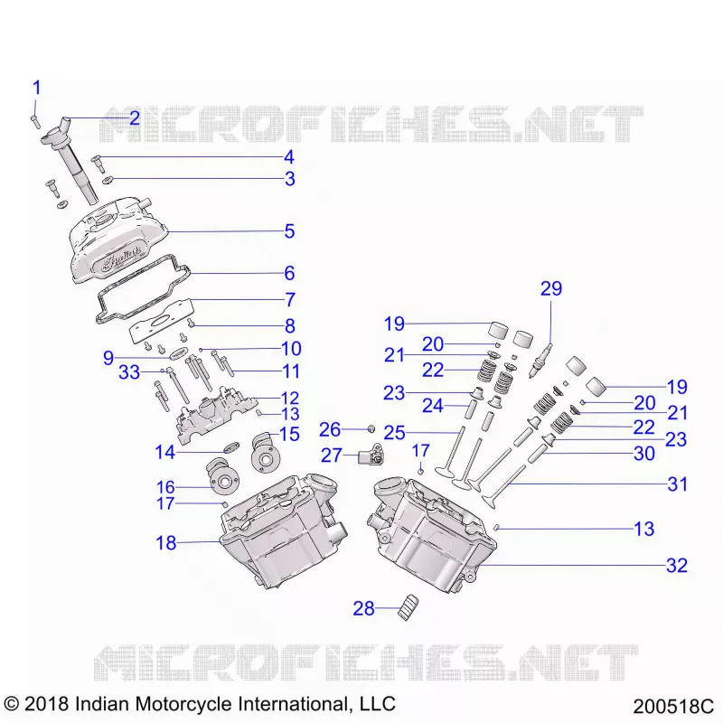 ENGINE, CYLINDER HEAD ASM.