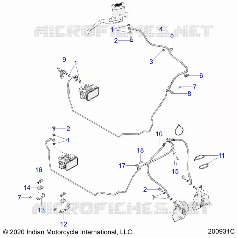 BRAKES, BRAKE LINE, FRONT, ABS