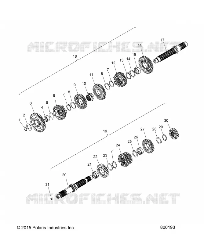 DRIVE TRAIN, INPUT/OUTPUT SHAFT ASM.