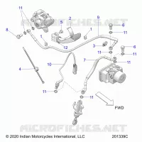 BRAKES, BRAKE LINE, REAR (FTR CHAMPIONSHIP EDITION)