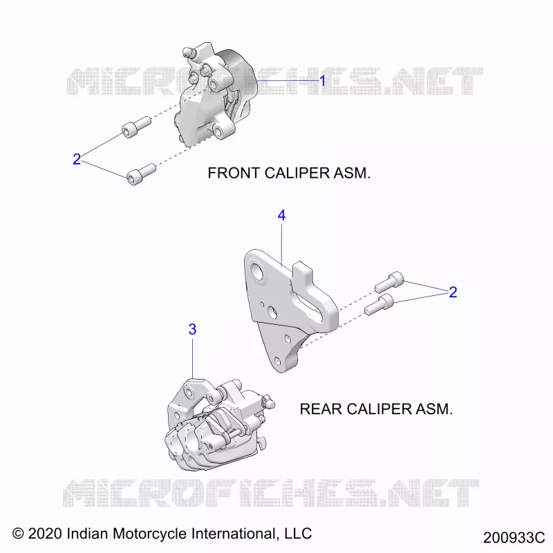 BRAKES, FRONT BRAKE CALIPERS AND REAR