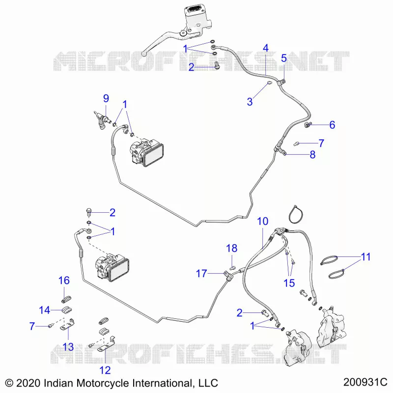 BRAKES, BRAKE LINE, FRONT, ABS