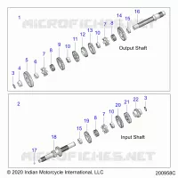 DRIVE TRAIN, INPUT/OUTPUT SHAFT ASM.