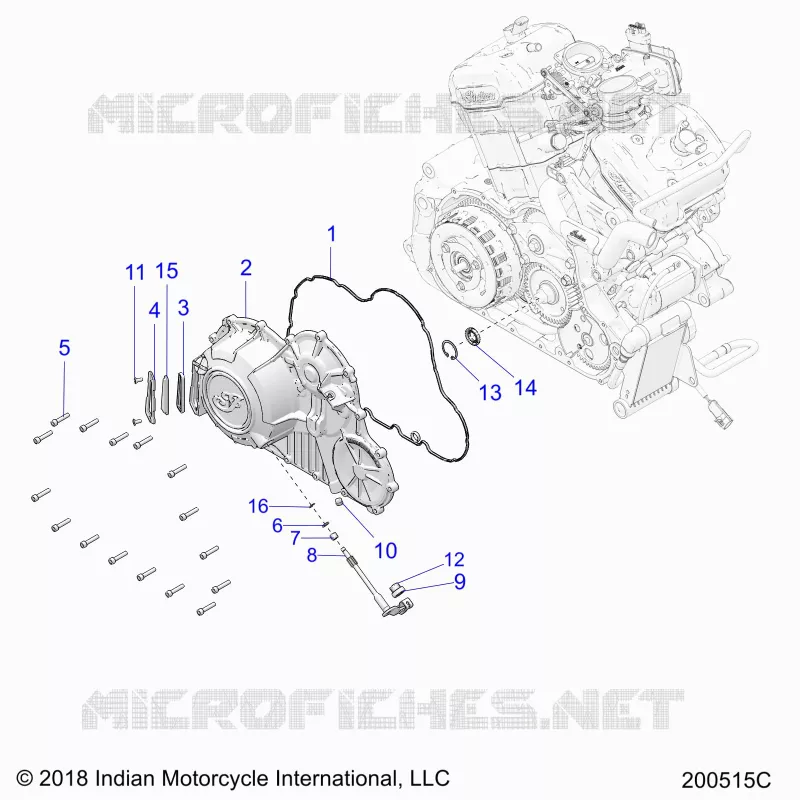 ENGINE, PRIMARY AND CLUTCH COVER
