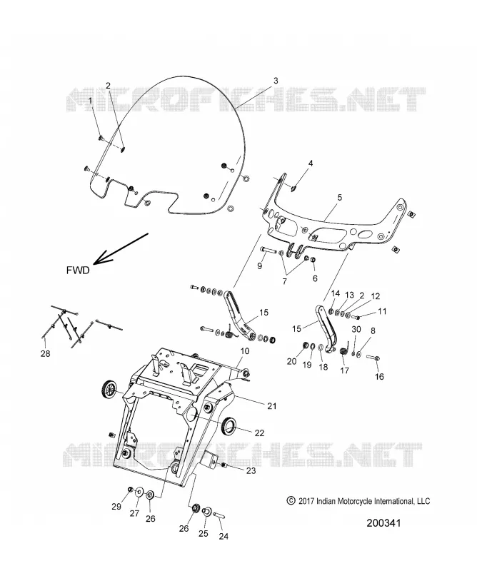FAIRING ASM, WINDSHIELD MOUNT