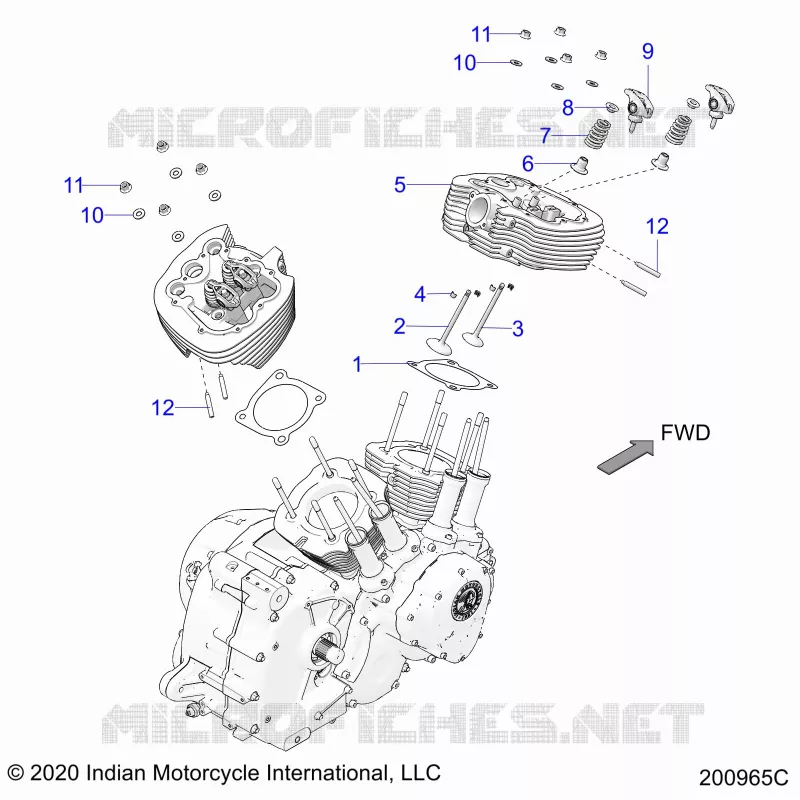 ENGINE, CYLINDER HEAD ASM.