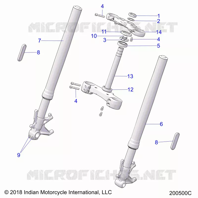 STEERING, FRONT FORKS