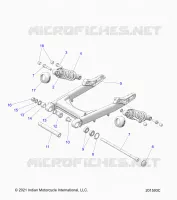 REAR SUSPENSION ASM., SWING ARM AND SHOCKS