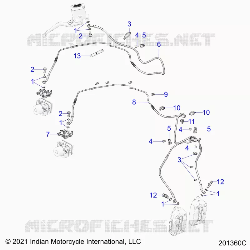 BRAKES, BRAKE LINE, FRONT, ABS