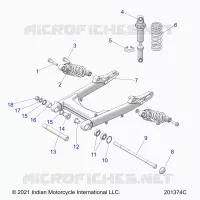 REAR SUSPENSION ASM., SWING ARM AND SHOCKS