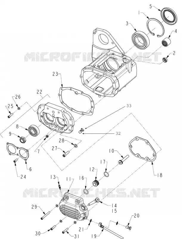 DRIVE TRAIN, TRANSMISSION BEARINGS AND COVERS