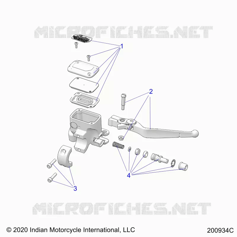 FRONT BRAKE, LEVER AND MASTER CYLINDER
