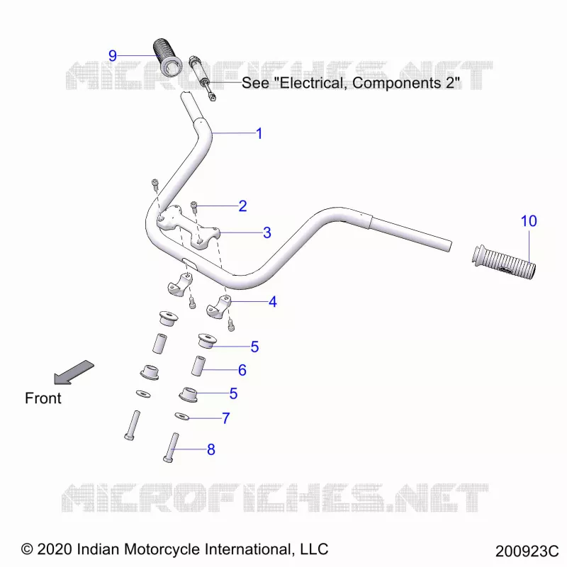 STEERING, HANDLEBAR MOUNTING AND GRIPS