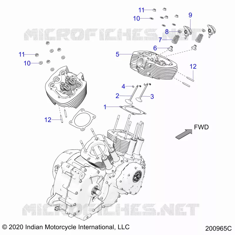 ENGINE, CYLINDER HEAD ASM.