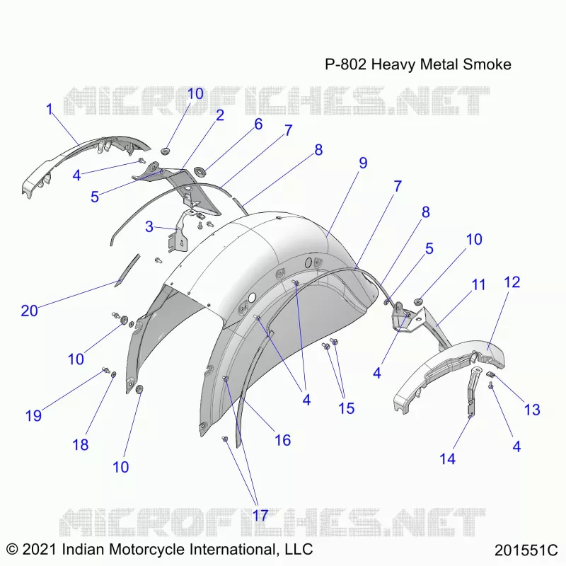 BODYWORK - REAR FENDER