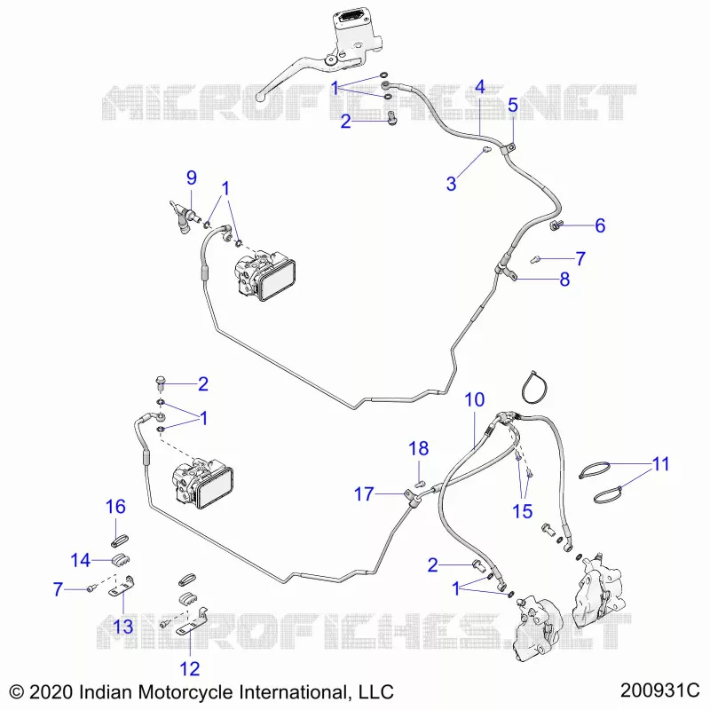 BRAKES, BRAKE LINE, FRONT, ABS