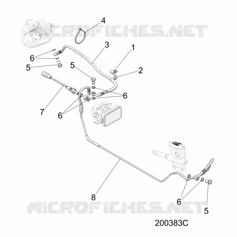 BRAKES, BRAKE LINE, REAR, ABS