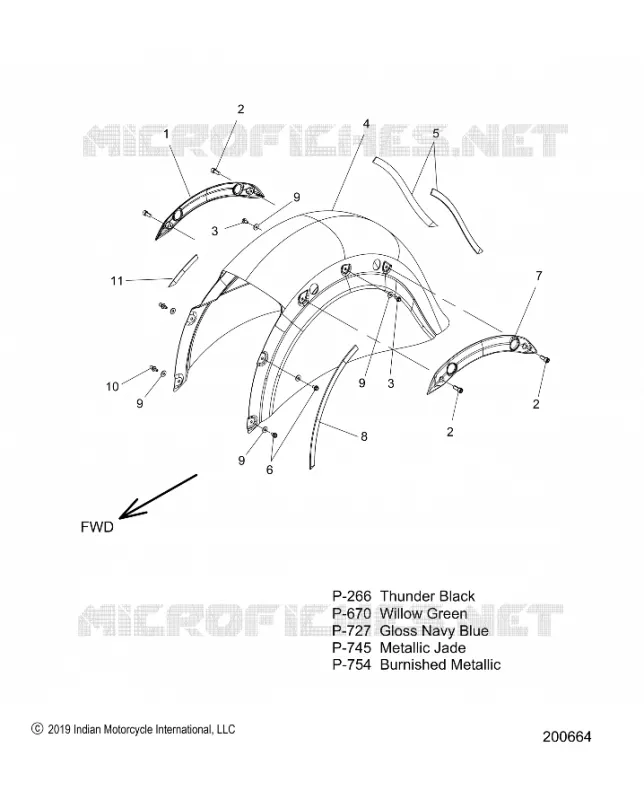 BODYWORK - REAR FENDER