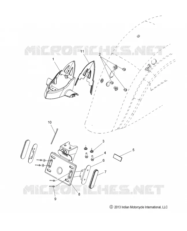 BODY, TAILLIGHT HOUSING, LICENSE PLATE BRACKET