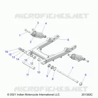 REAR SUSPENSION ASM., SWING ARM AND SHOCKS